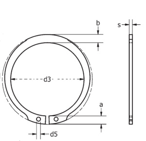 Картинка A 25   Стопорное кольцо Seeger от компании «BC Industry» Стопорное кольцо.