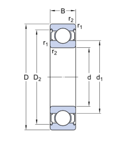 Картинка 6308-2Z/C3WT подшипник   SKF от компании «BC Industry» Корпуса, корпусные подшипники, подшипниковые узлы, смазки для подшипников, сальники, манжеты, уплотнения - купить в Шымкенте, в Алматы. Купить подшипники в Шымкенте. Купить подшипники в Алматы. SKF Казахстан.