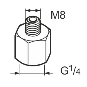 LAPN 8   Переходник G 1/4 - M8 SKF