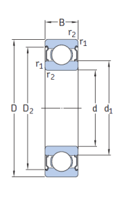 Картинка 6018-2Z/C3  подшипник SKF от компании «BC Industry» Корпуса, корпусные подшипники, подшипниковые узлы, смазки для подшипников, сальники, манжеты, уплотнения - купить в Шымкенте, в Алматы. Купить подшипники в Шымкенте. Купить подшипники в Алматы. SKF Казахстан.