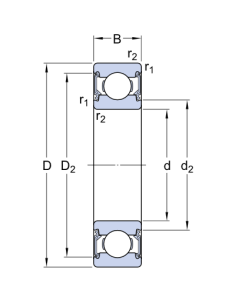 Картинка 6032-2RS1/C3  подшипник SKF      от компании «BC Industry» Корпуса, корпусные подшипники, подшипниковые узлы, смазки для подшипников, сальники, манжеты, уплотнения - купить в Шымкенте, в Алматы. Купить подшипники в Шымкенте. Купить подшипники в Алматы. SKF Казахстан.