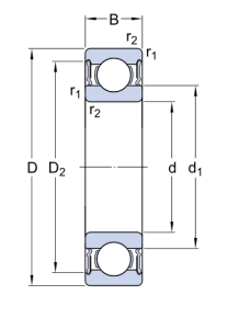 Картинка 6008-2RS1/C3 подшипник SKF от компании «BC Industry» Корпуса, корпусные подшипники, подшипниковые узлы, смазки для подшипников, сальники, манжеты, уплотнения - купить в Шымкенте, в Алматы. Купить подшипники в Шымкенте. Купить подшипники в Алматы. SKF Казахстан.