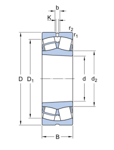 Картинка 23052 CCK/W33   подшипник  SKF от компании «BC Industry» Корпуса, корпусные подшипники, подшипниковые узлы, смазки для подшипников, сальники, манжеты, уплотнения - купить в Шымкенте, в Алматы. Купить подшипники в Шымкенте. Купить подшипники в Алматы. SKF Казахстан.