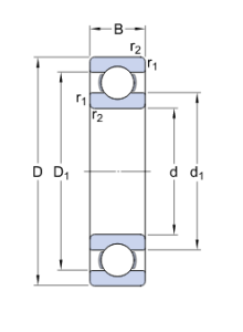 6216 MA/C3B20   подшипник SKF