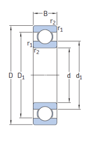 6019  подшипник SKF