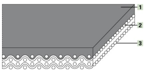Картинка Транспортерная лента Habasit NAB-7EEDV (NAB-8EEDV) B=60 mm x L=1 300 mm, открытая длина, с направляю от компании «BC Industry» Пищевая транспортерная лента. Пищевая лента, полотно для транспортера, конвейера, конвейерная.