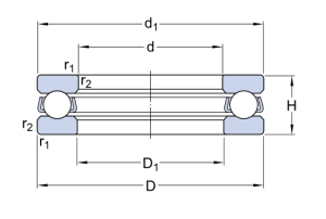 Картинка 51324 M   подшипник   SKF от компании «BC Industry» Корпуса, корпусные подшипники, подшипниковые узлы, смазки для подшипников, сальники, манжеты, уплотнения - купить в Шымкенте, в Алматы. Купить подшипники в Шымкенте. Купить подшипники в Алматы. SKF Казахстан.