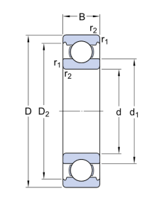 61821   подшипник SKF