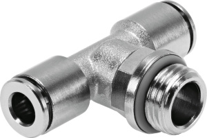 Картинка 578402 Тройник с цанговым зажимом и резьбой NPQH-T-G12-Q10-P10 от компании BCIndustry