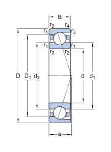 7210 ACD/P4A   подшипник  SKF  (5-46210Е)