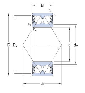 Картинка 3205 A-2RS1/MT33   подшипник SKF от компании «BC Industry» Корпуса, корпусные подшипники, подшипниковые узлы, смазки для подшипников, сальники, манжеты, уплотнения - купить в Шымкенте, в Алматы. Купить подшипники в Шымкенте. Купить подшипники в Алматы. SKF Казахстан.