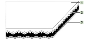 Транспортерная лента Habasit F-5ENWT 09 B= 1 000 mm x L=100 000 mm, открытая длина