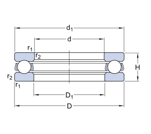 51309   подшипник SKF