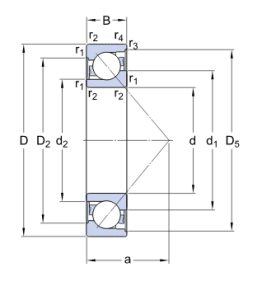 7302 BE-2RZP подшипник SKF