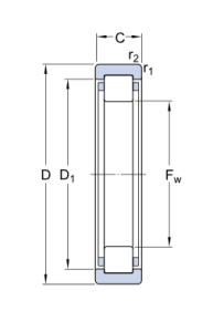 RNU 307 ECP   подшипник  SKF
