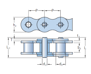 Картинка PHC 08B-2X5MTR   Цепи SKF от компании «BC Industry» - шкивы, муфты, втулки, звездочки, роликовые цепи - купить в Алматы, в Шымкенте, Казахстан. Промышленные трансмиссии от официального дистрибьютора SKF в Казахстане.