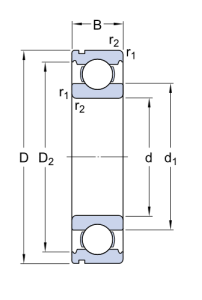 Картинка 6203 N  подшипник SKF от компании «BC Industry» Корпуса, корпусные подшипники, подшипниковые узлы, смазки для подшипников, сальники, манжеты, уплотнения - купить в Шымкенте, в Алматы. Купить подшипники в Шымкенте. Купить подшипники в Алматы. SKF Казахстан.