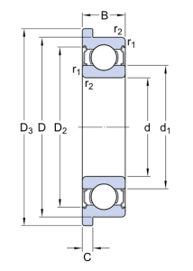 Картинка W 637/8-2Z   подшипник  SKF от компании «BC Industry» Корпуса, корпусные подшипники, подшипниковые узлы, смазки для подшипников, сальники, манжеты, уплотнения - купить в Шымкенте, в Алматы. Купить подшипники в Шымкенте. Купить подшипники в Алматы. SKF Казахстан.