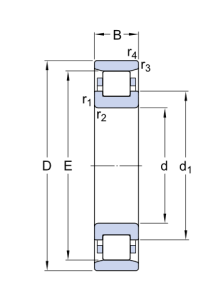 N 222 ECM  подшипник SKF