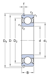 6200-2ZNR   подшипник SKF