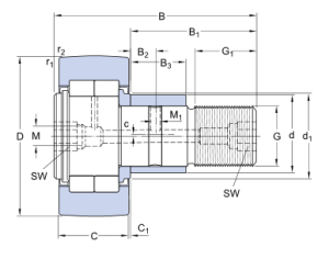 Картинка NUKRE 90 A   подшипник  SKF от компании «BC Industry» Корпуса, корпусные подшипники, подшипниковые узлы, смазки для подшипников, сальники, манжеты, уплотнения - купить в Шымкенте, в Алматы. Купить подшипники в Шымкенте. Купить подшипники в Алматы. SKF Казахстан.