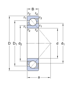 7307 BECBY подшипник SKF