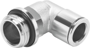 558716 Угловой штуцер с цанговым зажимом и резьбой NPQM-L-G38-Q10-P10