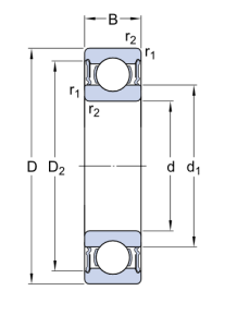 W 6305-2RS1   подшипник  SKF