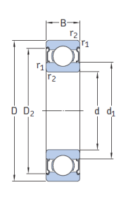 Картинка 6307-2Z/C3 E.2 Энергосберегающий  подшипник SKF от компании «BC Industry» Корпуса, корпусные подшипники, подшипниковые узлы, смазки для подшипников, сальники, манжеты, уплотнения - купить в Шымкенте, в Алматы. Купить подшипники в Шымкенте. Купить подшипники в Алматы. SKF Казахстан.