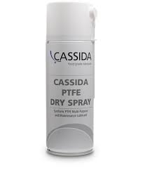 Картинка PTFE DRY SPRAY CASSIDA (0.4l) SPRAY /Политетрафторэтиленовый сухой спрей для пищевой промышленности от компании «BC Industry» Пищевая смазка, для пищевого производства, смазочные материалы и средства для пищевого производства купить в Алматы в Казахстане. Пищевой допуск H1.