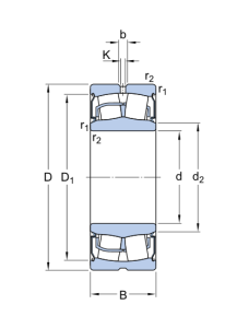 Картинка BS2-2210-2RSK/VT143  подшипник SKF от компании «BC Industry» Корпуса, корпусные подшипники, подшипниковые узлы, смазки для подшипников, сальники, манжеты, уплотнения - купить в Шымкенте, в Алматы. Купить подшипники в Шымкенте. Купить подшипники в Алматы. SKF Казахстан.