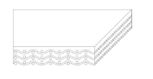Картинка Транспортерная лента Habasit NAB-18EEWV 11 (NAB-24EFWV) B=175 mm x L=17 000 mm, открытая длина от компании «BC Industry» Пищевая транспортерная лента. Пищевая лента, полотно для транспортера, конвейера, конвейерная.