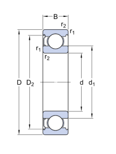 Картинка 6311-Z/C3   подшипник  SKF от компании «BC Industry» Корпуса, корпусные подшипники, подшипниковые узлы, смазки для подшипников, сальники, манжеты, уплотнения - купить в Шымкенте, в Алматы. Купить подшипники в Шымкенте. Купить подшипники в Алматы. SKF Казахстан.