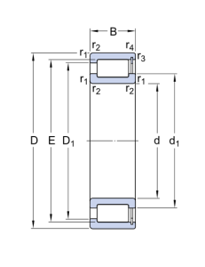 Картинка NCF 3008 CV   подшипник  SKF от компании «BC Industry» Корпуса, корпусные подшипники, подшипниковые узлы, смазки для подшипников, сальники, манжеты, уплотнения - купить в Шымкенте, в Алматы. Купить подшипники в Шымкенте. Купить подшипники в Алматы. SKF Казахстан.