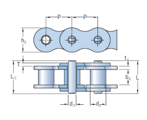 Картинка PHC 80H-1X10FT   цепь SKF  от компании «BC Industry» - шкивы, муфты, втулки, звездочки, роликовые цепи - купить в Алматы, в Шымкенте, Казахстан. Промышленные трансмиссии от официального дистрибьютора SKF в Казахстане.