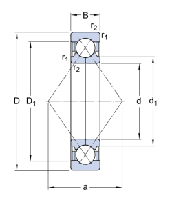 Картинка QJ 305 MA/C2L   подшипник  SKF от компании «BC Industry» Корпуса, корпусные подшипники, подшипниковые узлы, смазки для подшипников, сальники, манжеты, уплотнения - купить в Шымкенте, в Алматы. Купить подшипники в Шымкенте. Купить подшипники в Алматы. SKF Казахстан.