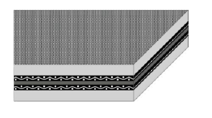 Картинка Приводной ремень Habasit XVT-2236 (S-18/60S) B=40 mm x L=5 920 mm, бесконечный thermofix,  (с вырезо от компании «BC Industry» Пищевая транспортерная лента. Пищевая лента, полотно для транспортера, конвейера, конвейерная.