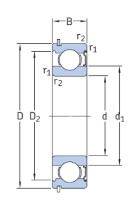 6212-ZNR   подшипник SKF