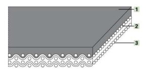 Картинка Транспортерная лента Habasit NAB-11EEDV B=630  mm x L=30 000 mm, открытая длинна от компании «BC Industry» Пищевая транспортерная лента. Пищевая лента, полотно для транспортера, конвейера, конвейерная.