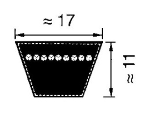 Картинка B38 1/2 ремень Optibelt VB (расчетная длина нар 1015- вн.975) от компании BCIndustry