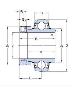 Картинка YEL 212-2F   подшипник  SKF от компании «BC Industry» Корпуса, корпусные подшипники, подшипниковые узлы, смазки для подшипников, сальники, манжеты, уплотнения - купить в Шымкенте, в Алматы. Купить подшипники в Шымкенте. Купить подшипники в Алматы. SKF Казахстан.
