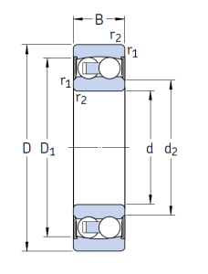 2307 Е-2RS1TN9   подшипник SKF