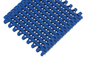 Картинка Модульная лента HabasitLINK M1233 Flush Grid 1" B=300 mm L=8000 mm материал модулей : белый полипроп от компании «BC Industry» Пищевая транспортерная лента. Пищевая лента, полотно для транспортера, конвейера, конвейерная.