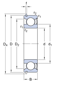 6207-ZNR подшипник SKF