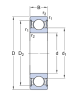 6309-2RS1/C3WT подшипник SKF