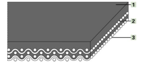 Транспортерная лента Habasit NAB-12EXDV (NAB-12EEDV 11) B=420 mm x L=5 050 mm, бесконечный flexproof