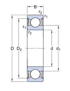 6309-2RS1/C3WT подшипник SKF