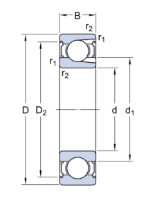 Картинка 309-2Z   подшипники SKF от компании «BC Industry» Корпуса, корпусные подшипники, подшипниковые узлы, смазки для подшипников, сальники, манжеты, уплотнения - купить в Шымкенте, в Алматы. Купить подшипники в Шымкенте. Купить подшипники в Алматы. SKF Казахстан.