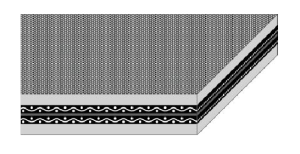 Картинка Приводной ремень Habasit S-10/40S (XVT-2238) B=25 mm x L=5 220 mm, бесконечный thermofix от компании «BC Industry» Пищевая транспортерная лента. Пищевая лента, полотно для транспортера, конвейера, конвейерная.