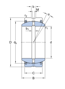 Картинка GE 40 ES-2RS   подшипник  SKF от компании «BC Industry» Корпуса, корпусные подшипники, подшипниковые узлы, смазки для подшипников, сальники, манжеты, уплотнения - купить в Шымкенте, в Алматы. Купить подшипники в Шымкенте. Купить подшипники в Алматы. SKF Казахстан.